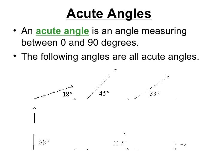 Classifying Angles