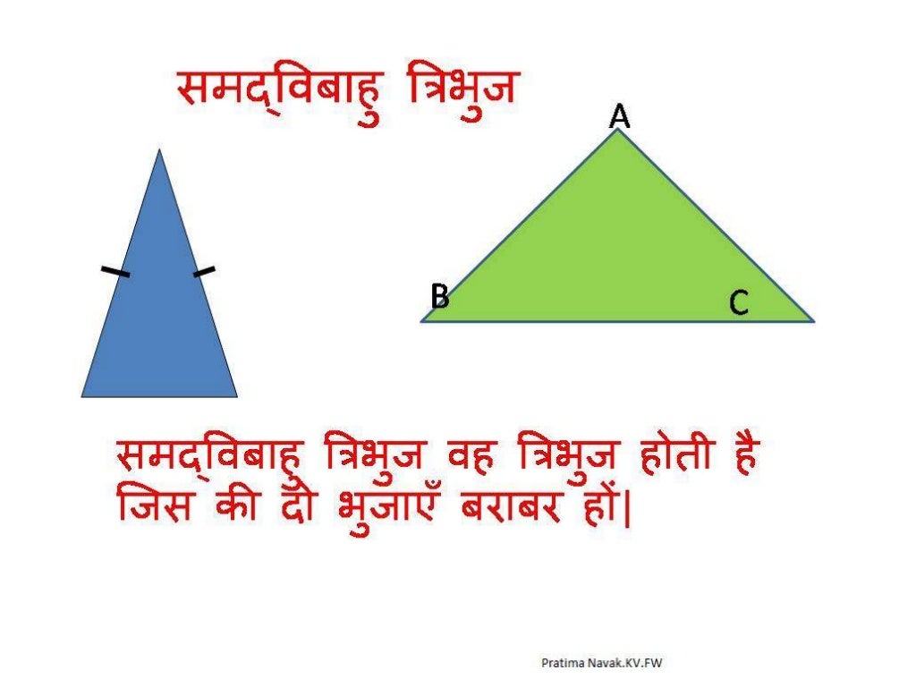Angles and triangles in hindi