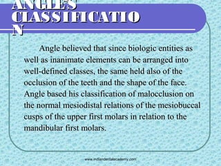 Angles classification & its shortcoming 2 | PPT