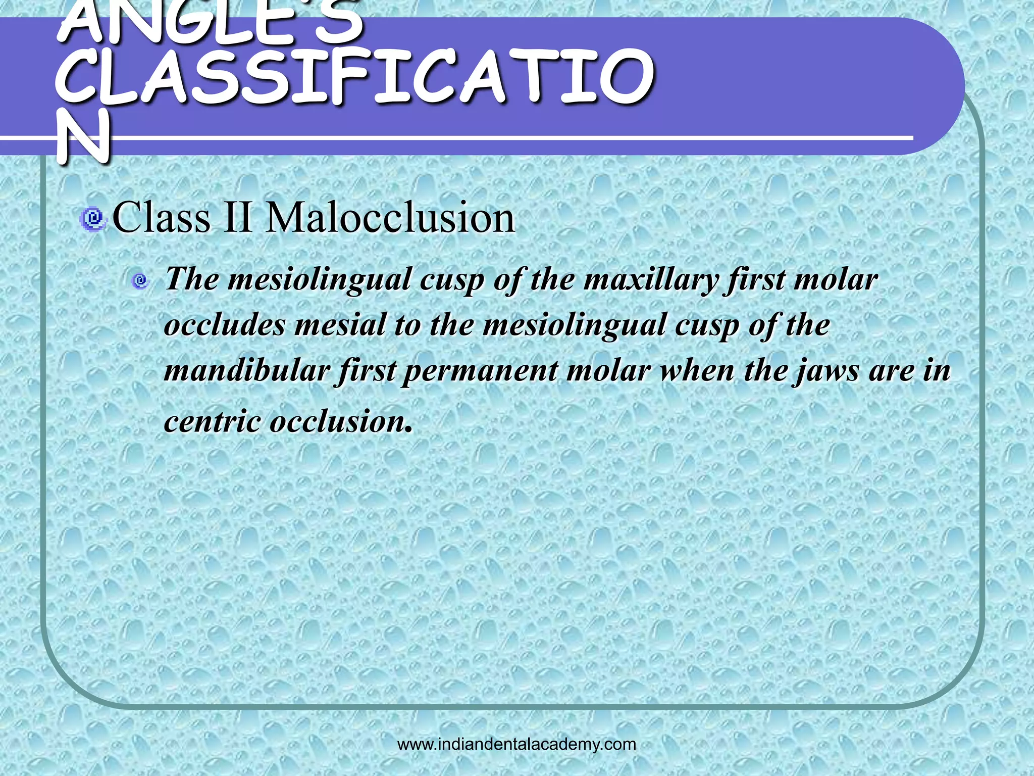 Angles classification & its shortcoming 2 /certified fixed orthodontic ...