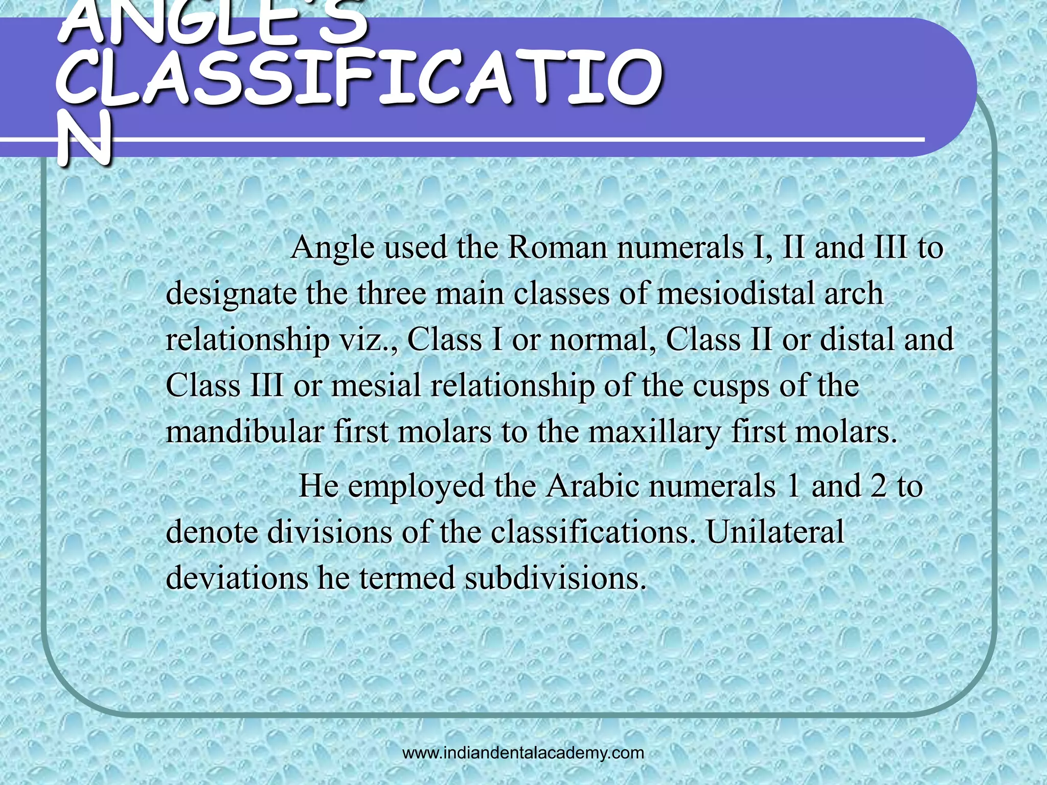 Angles classification & its shortcoming 2 /certified fixed orthodontic ...
