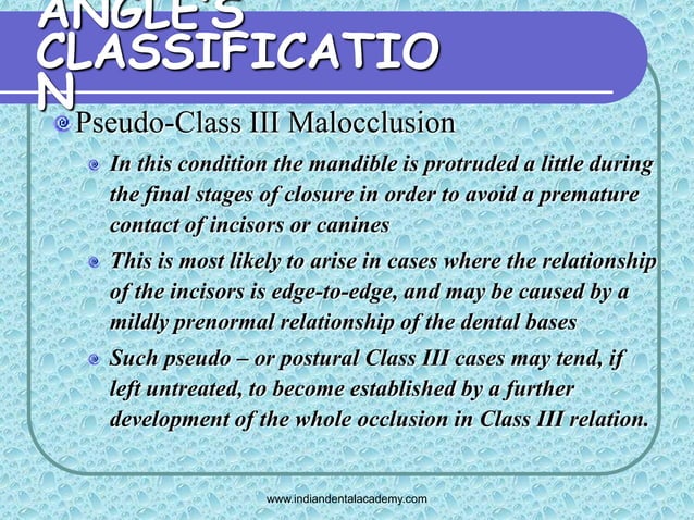 Angles classification & its shortcoming 2 /certified fixed orthodontic ...