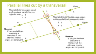 Understanding Angles Formed by Parallel Lines Cut by a Transversal | PPTX
