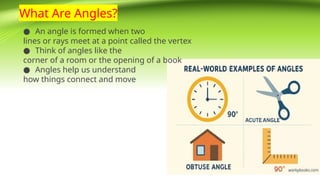 Cambridge Math for grade 5 Angles where types of angles are described ...