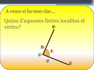 A veure si ho tens clar...

Quina d’aquestes lletres localitza el
a
vèrtex?

b
f

c
d

g

 