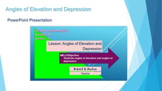 Angles of Elevation and Depression
PowerPoint Presentation
 