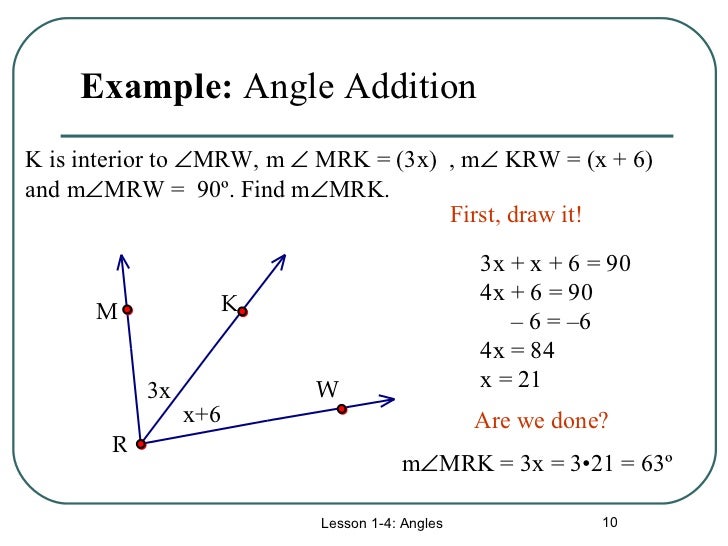 angle addition postulate