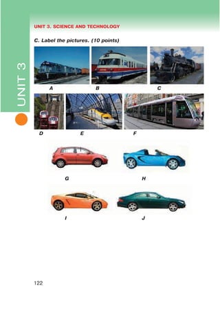 UNIT 3. SCIENCE AND TECHNOLOGY
122
C. Label the pictures. (10 points)
A B C
D E F
G H
I J
UNIT3
 