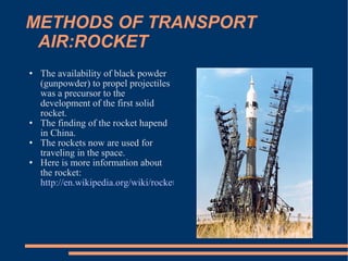 Transport webquest | PPT