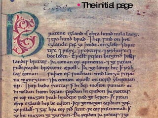 The initial page 