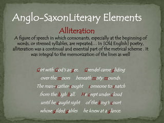 Anglo saxon language and literary terms | PPTX
