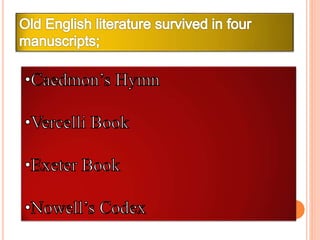 Anglo saxon literature | PPTX