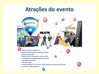 Atrações do evento
 