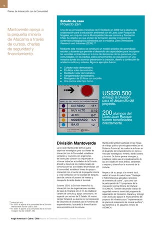 Eeeff Anglo american chile reporte de desarrollo sustentable y eeff 2009 | PDF