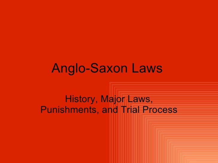 AngloSaxon Laws