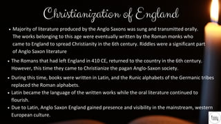 Anglo Saxon Literature | PDF