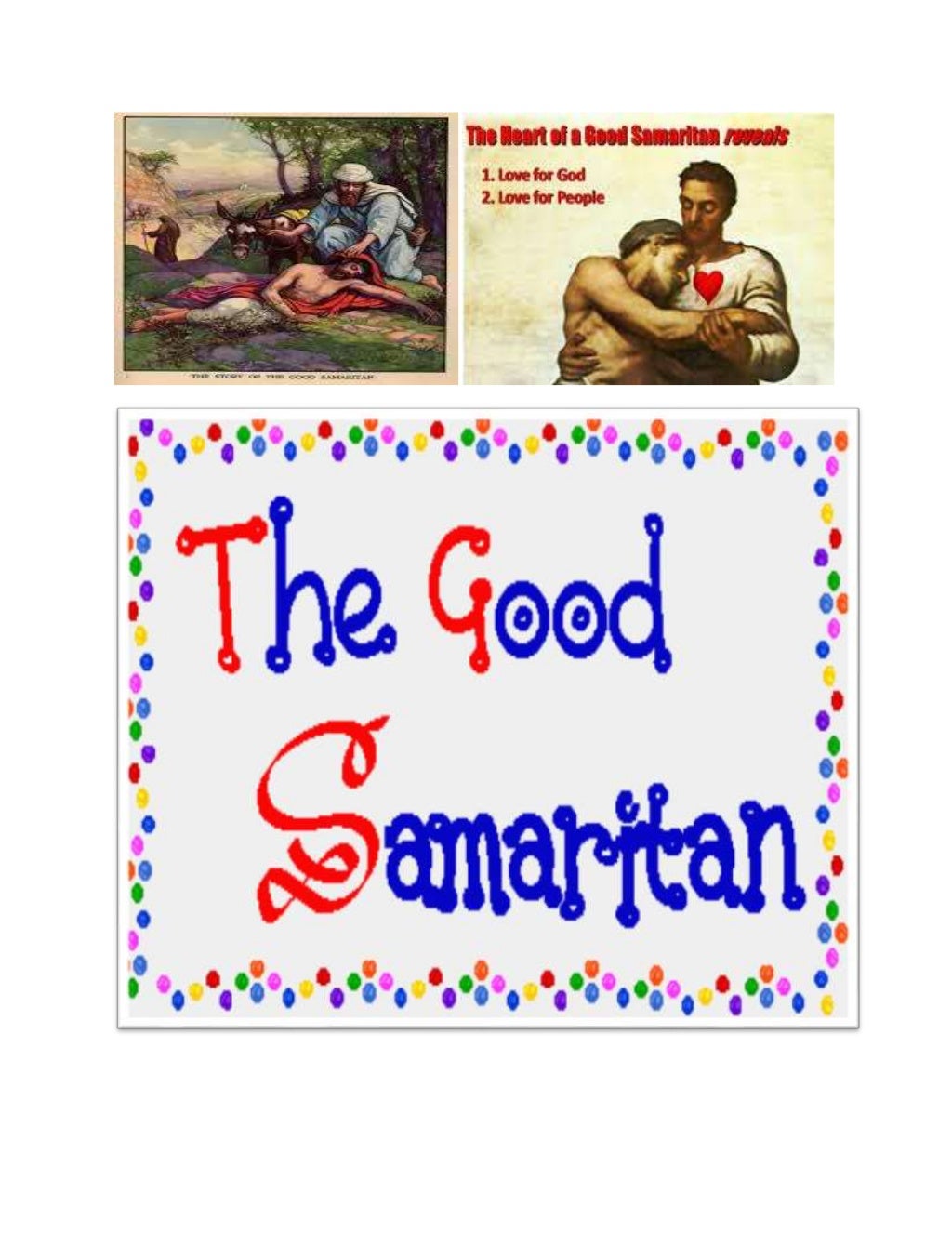 Buod Ng Ang Mabuting Samaritano Ang mabuting samaritano