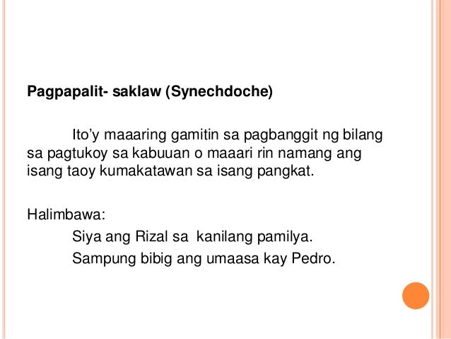 Halimbawa Ng Pagpapalit Saklaw – Halimbawa