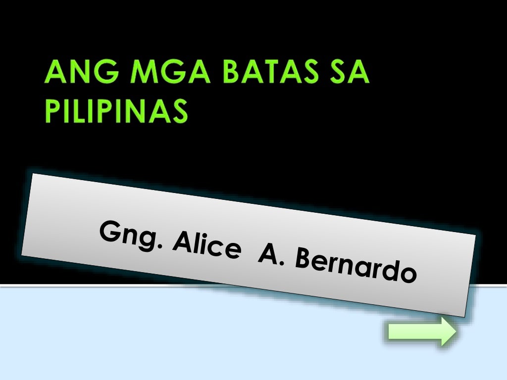 Ang mga batas sa pilipinas