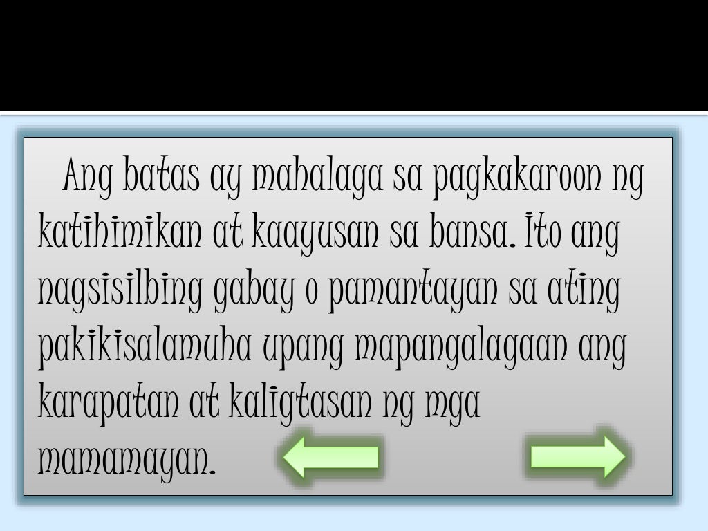 Ang mga batas sa pilipinas