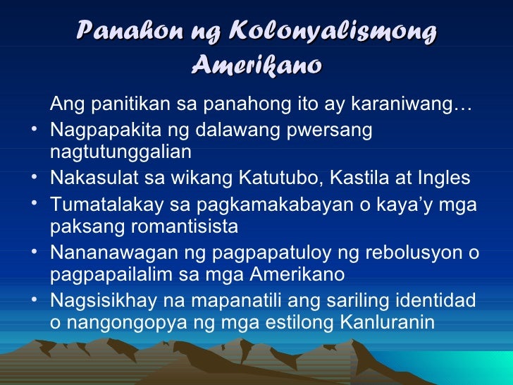 Ang Mga Panahon ng Panitikan