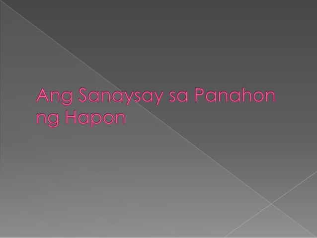 Ang Nobela Sa Panahon Ng Hapon