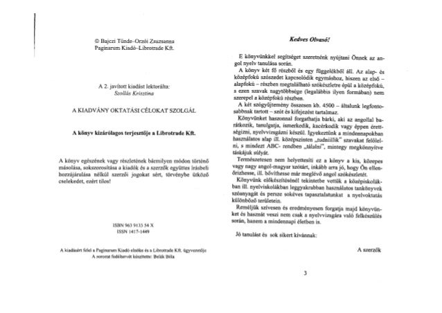 Angol Szokincsminimum