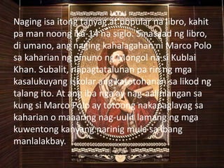 paglalakbay ni marco polo