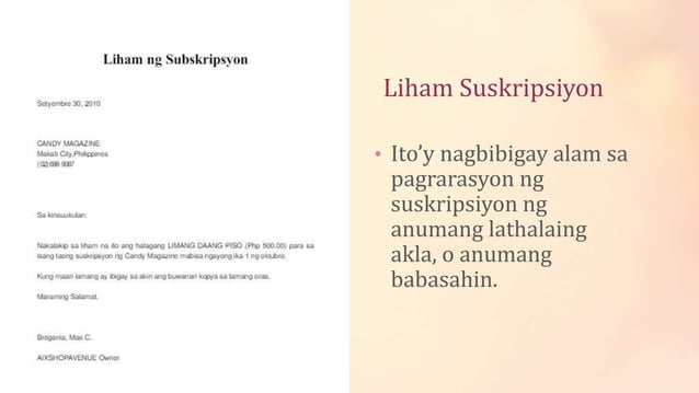 Ang pagsulat ng liham | PPTX