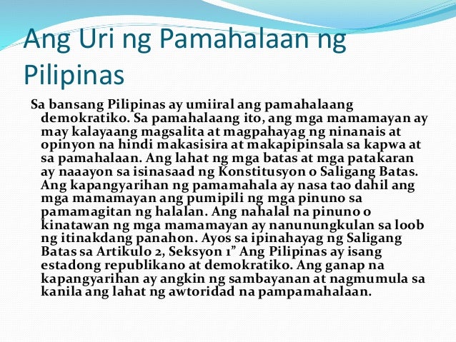 Ano Ang Uri Ng Pamahalaan Ng Pilipinas Noon - ang nangyayari