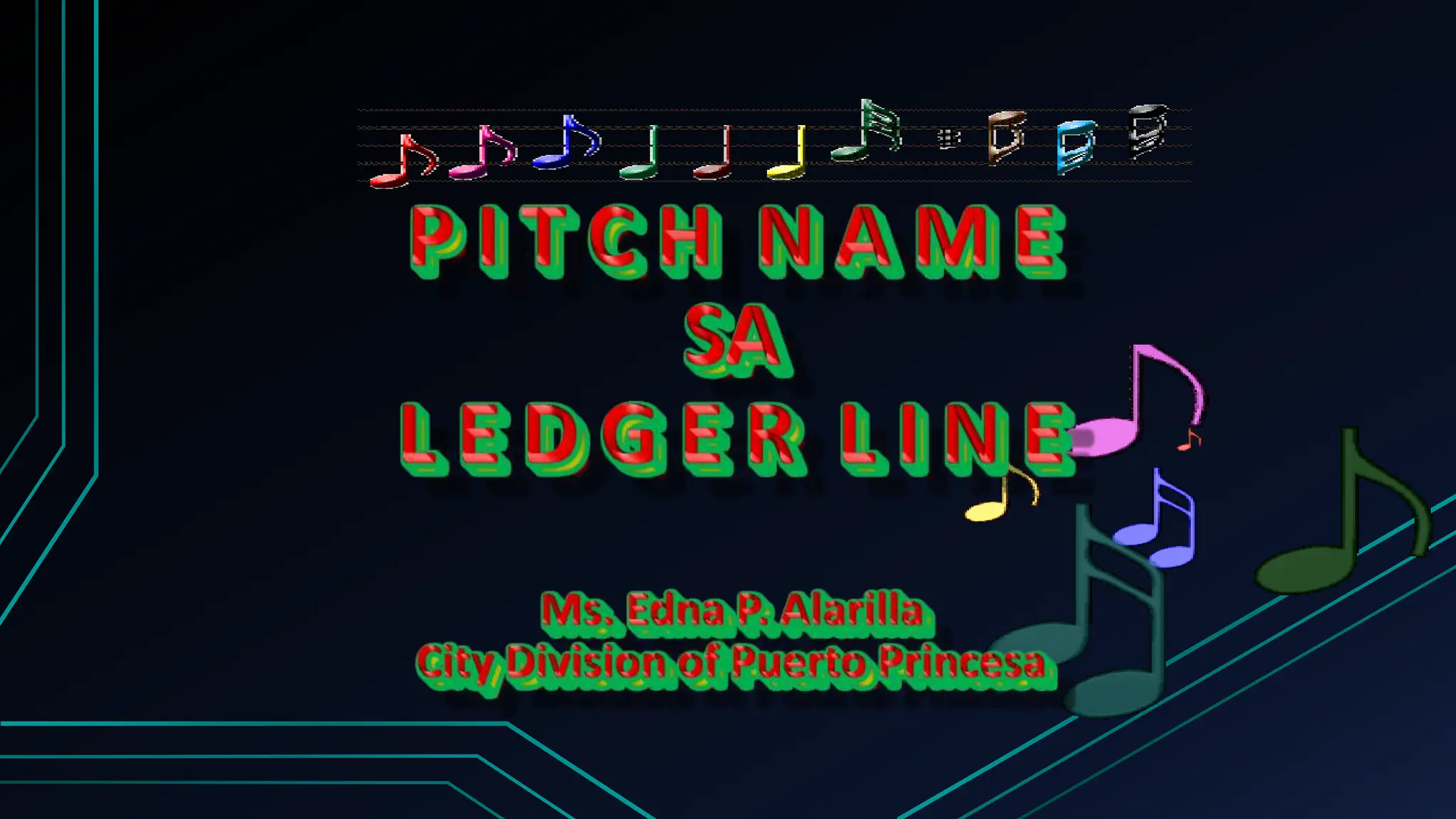 Ang Pitch Name sa Ledger Line for all the students PPT