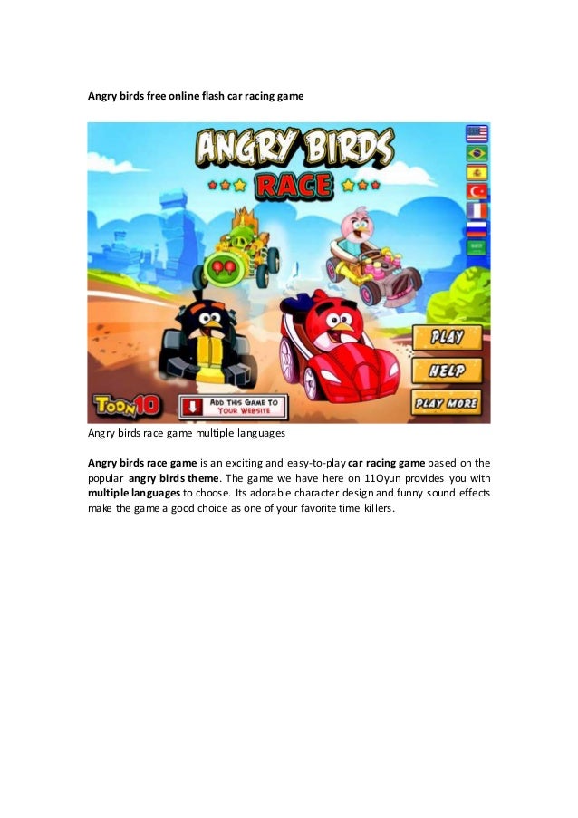 download free angry birds race car game