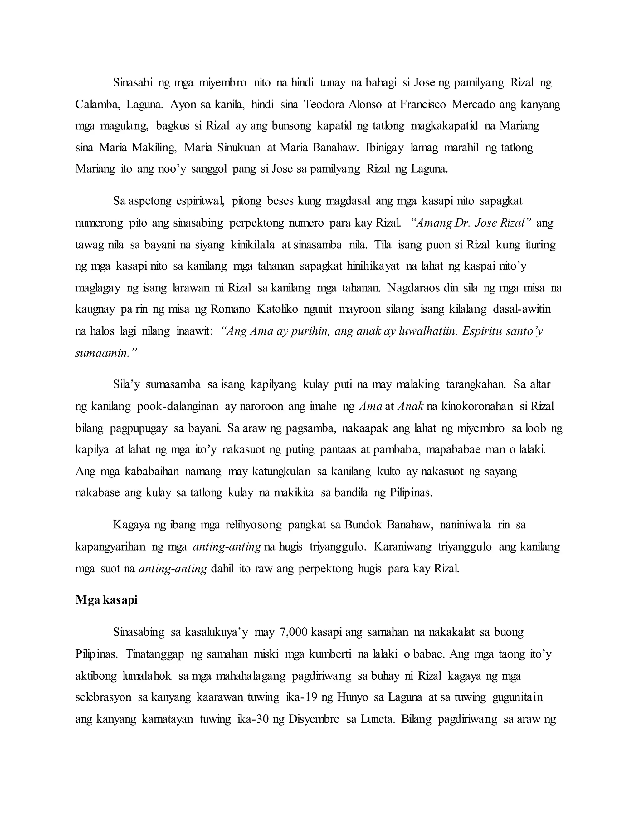 Ang Tatlong Pangunahing Kulto ng Bundok Banahaw sa Lalawigan ng Quezon ...
