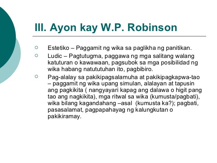 Ang Tungkulin Ng Wika