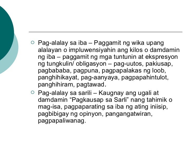 Ibat Ibang Tungkulin Ng Wika - Mobile Legends