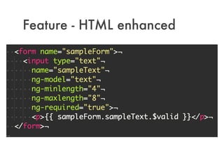 Feature - HTML enhanced
 