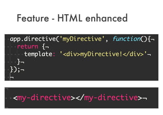 Feature - HTML enhanced
 