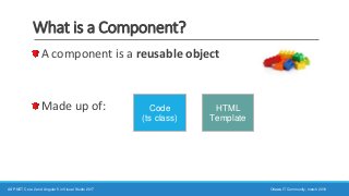 ASP.NET Core 2 and Angular 5 in Visual Studio 2017 Ottawa IT Community, march 2018
What is a Component?
A component is a r...