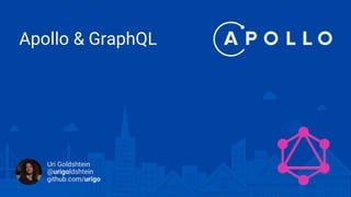 Apollo & GraphQL
Uri Goldshtein
@urigoldshtein
github.com/urigo
 