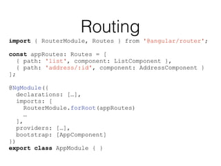 Routing
Sie können in Ihrer Routing-Konﬁguration auch eine
Standardroute für den Einstieg in Ihre Applikation deﬁnieren.
{...