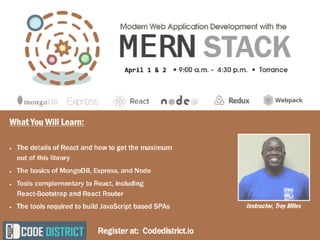 Agenda: Day One
• Overview
• Angular CLI
• Webpack
• Modern JavaScript
• TypeScript
• Components / Views
• Router
• Data Binding
• Dependency Injection
• Services
 