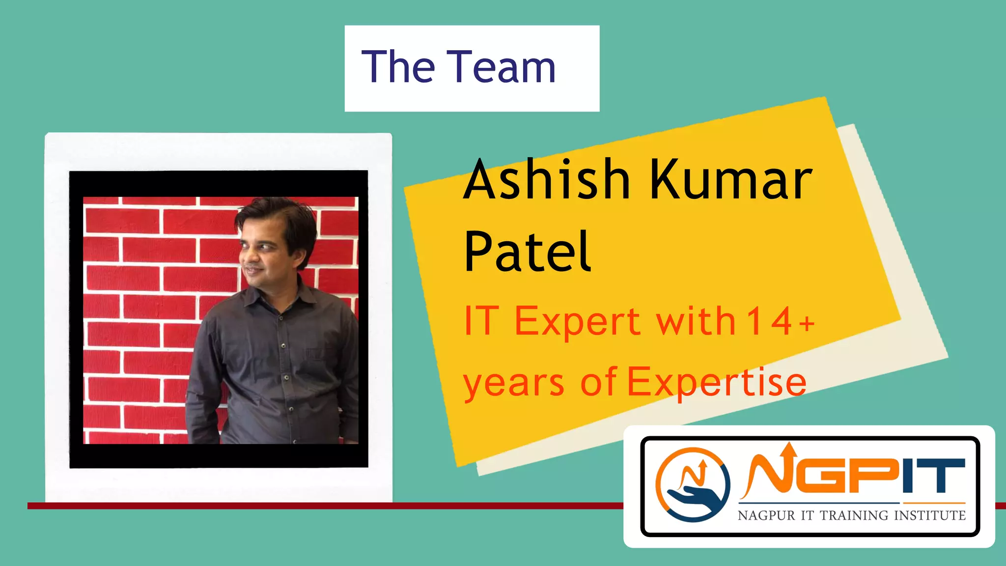 Team Member 1
Title
Ashish Kumar
Patel
IT Expert with 1 4 +
years of Expertise
Team Member 3
Title
The Team
 