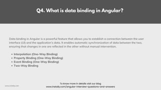 Angular Interview Questions in 2023 - Instaily Academy | PPT