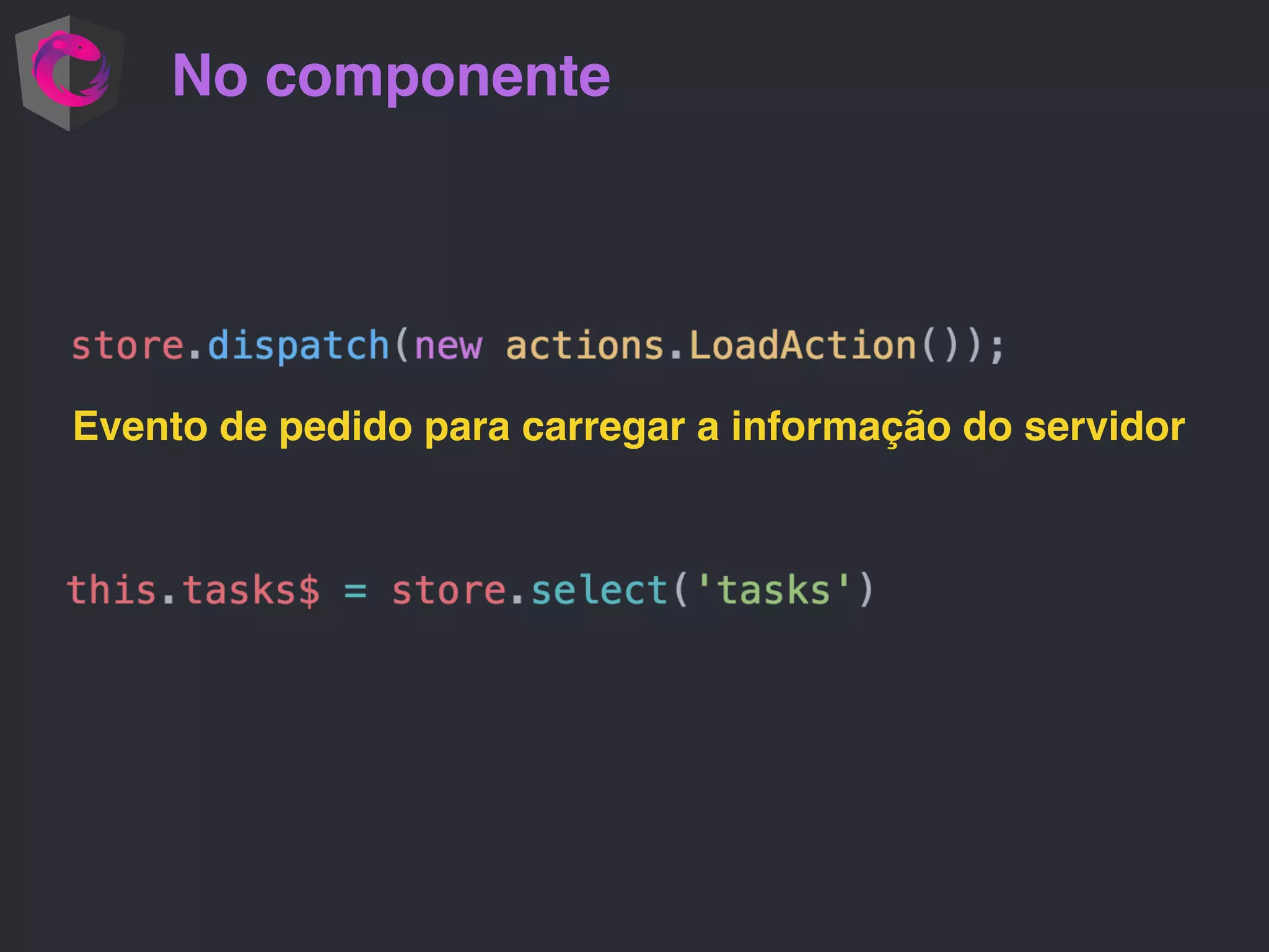 No componente Evento de pedido para carregar a informação do servidor 