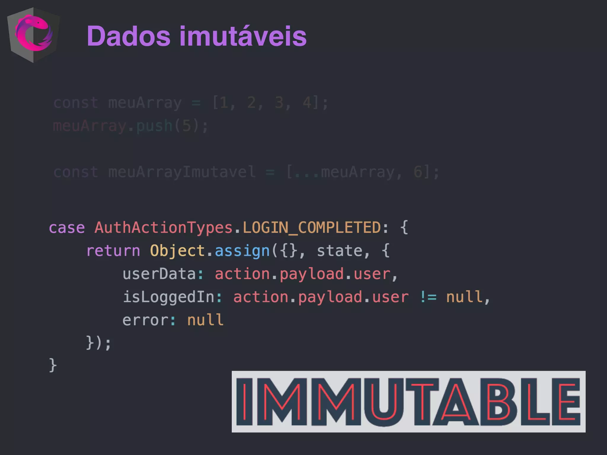 Dados imutáveis 
