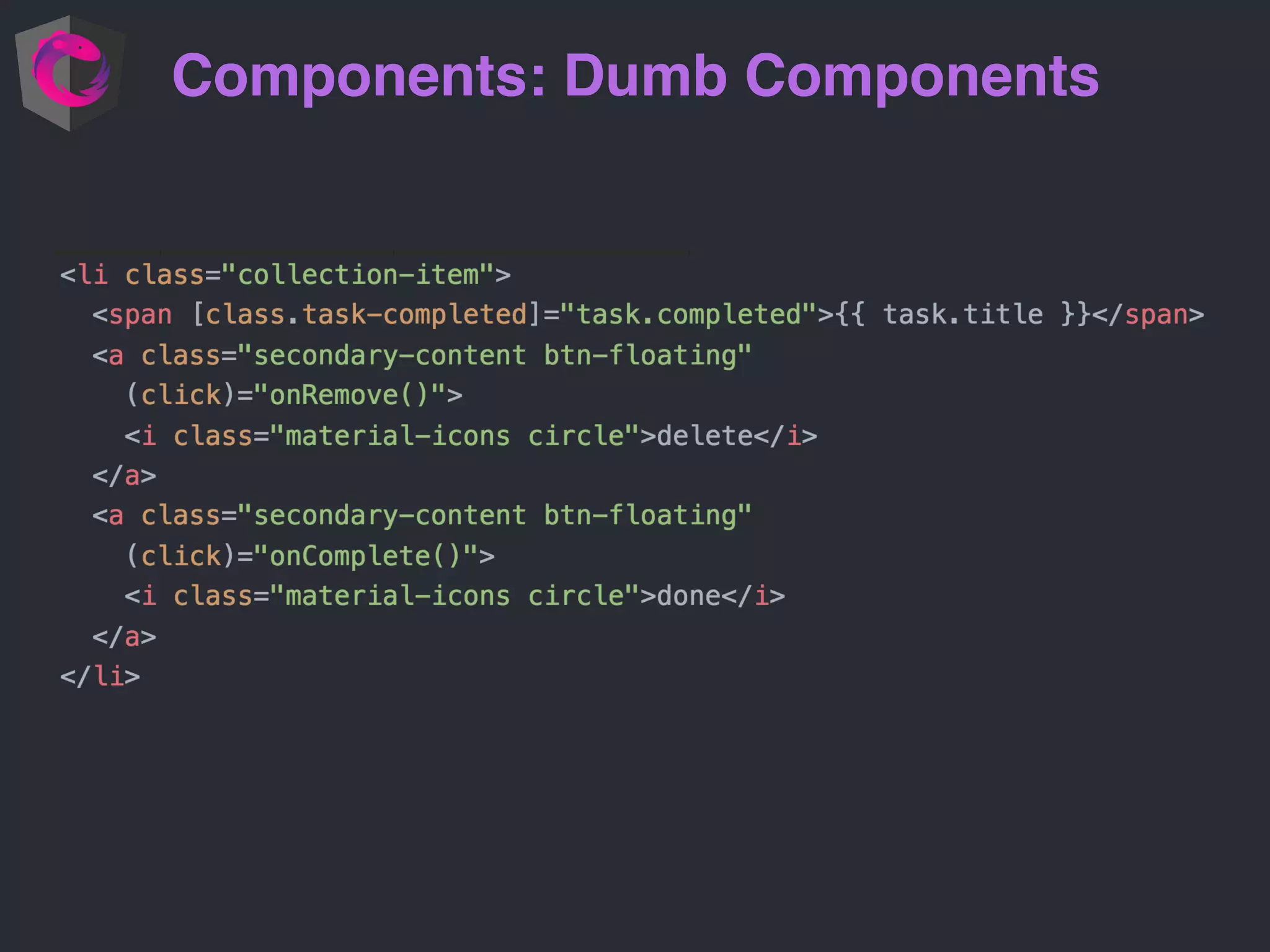 Components: Dumb Components 