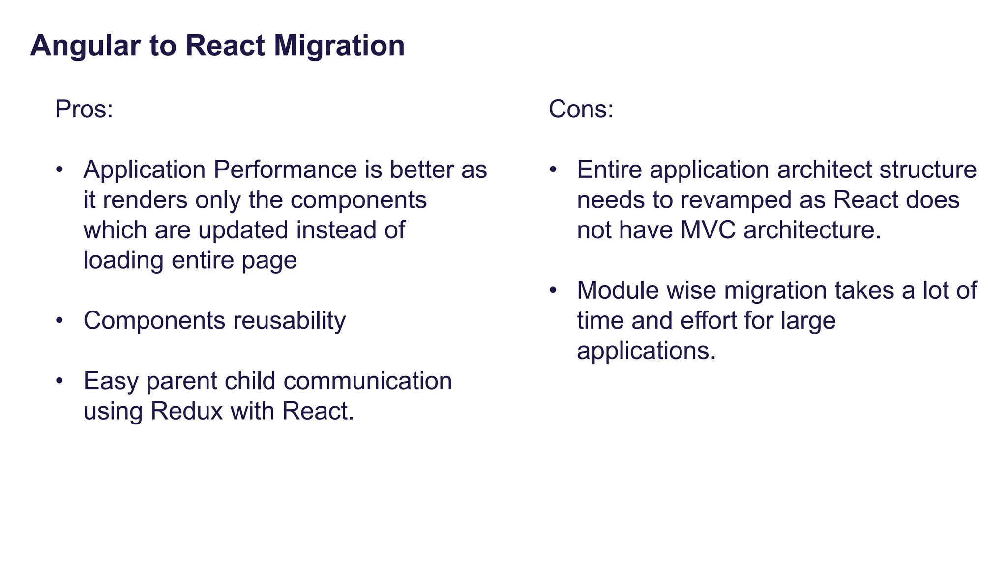 PoV: How does React compare to Angular in 2024 | PPT