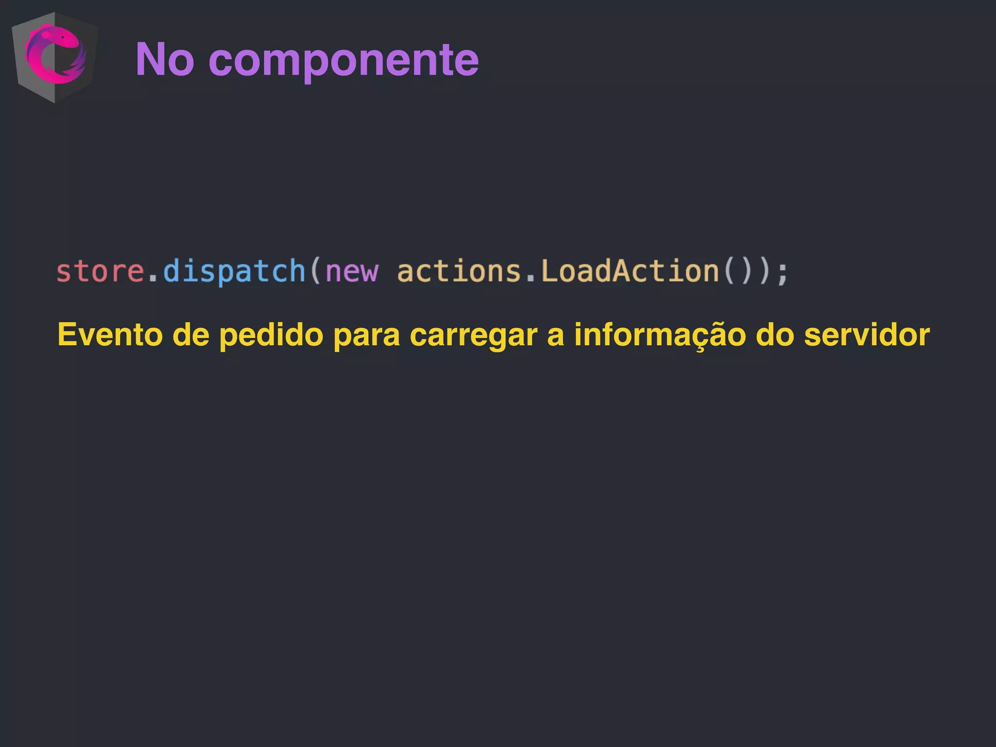 No componente Evento de pedido para carregar a informação do servidor 