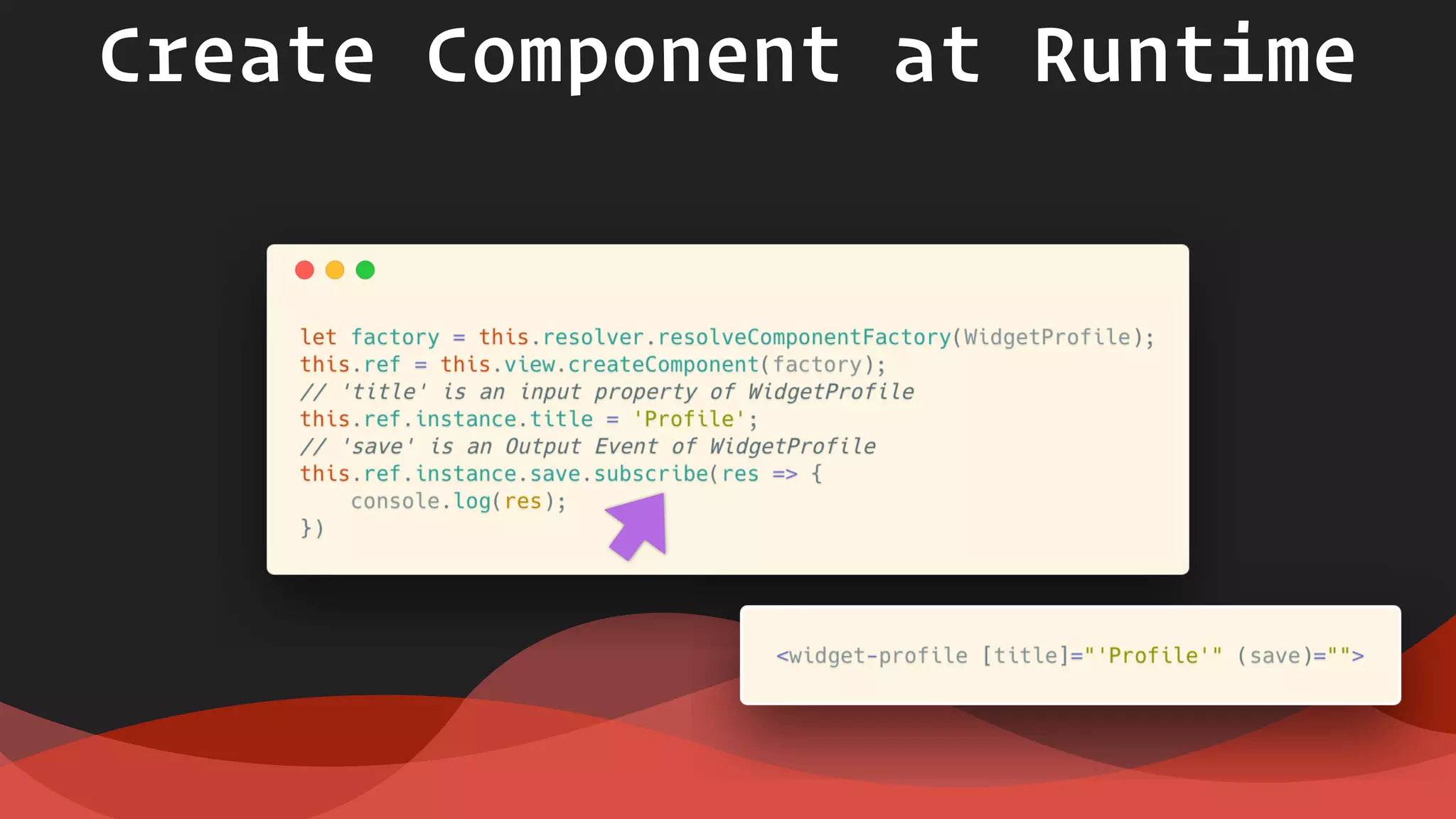 Create Component at Runtime
 